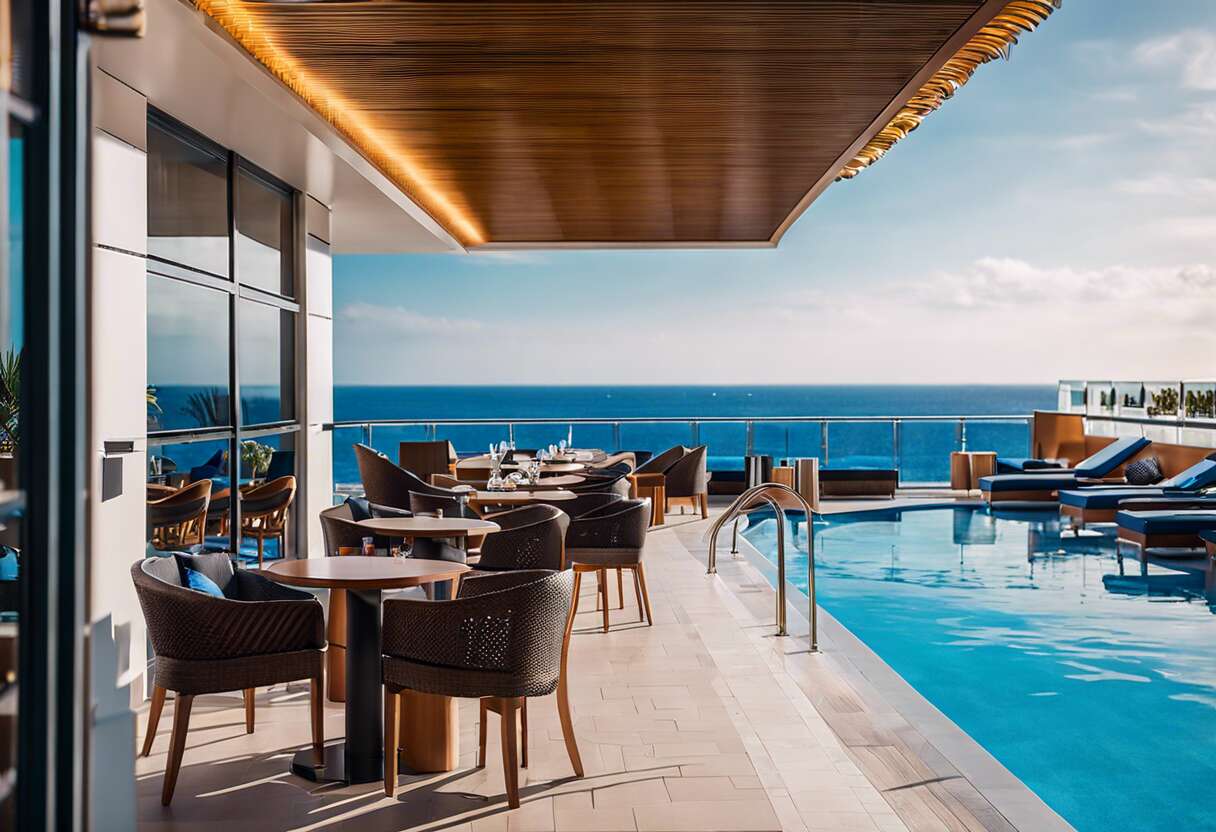 Espace bar & pool lounge au Radisson Blu de Nice : luxe et détente en bord de mer