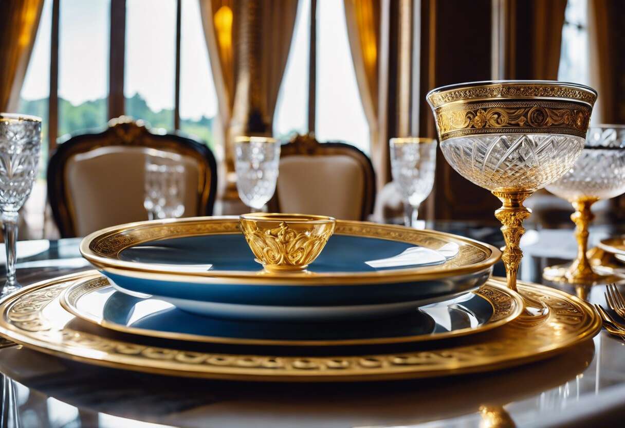 Le prestige de la verrerie Versace : l'art de la table de luxe en France