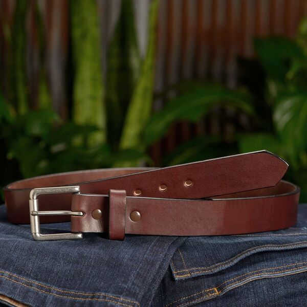 Bullhide Belts Ceinture en cuir pour homme pour le travail, décontracté, robe 3,8 cm de large