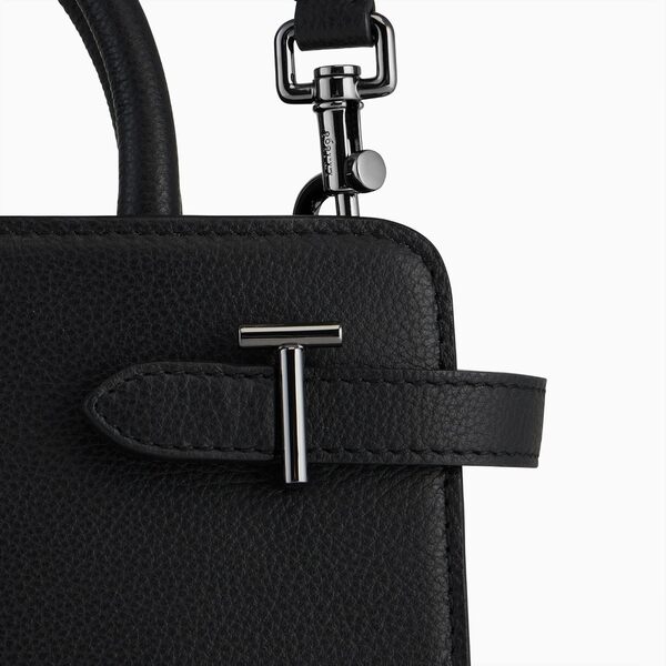 Le Tanneur, petit sac à main, sac bandoulière, en cuir grainé, emilie, femme, 2 poches plates, poche zippée, bandoulière ajustable et amovible, poignée, charm décoratif, porté épaule, croisé, main