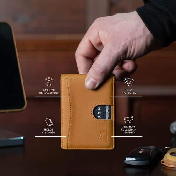 Kings Loot Portefeuille Fin Traditionnel pour Homme avec Blocage RFID et Porte-Cartes de crédit pour Homme avec boîte Cadeau