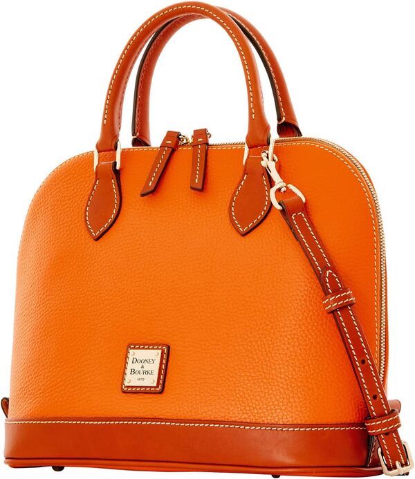 Dooney & Bourke Pebble Sac à bandoulière zippé en cuir Clementine, Sacoche