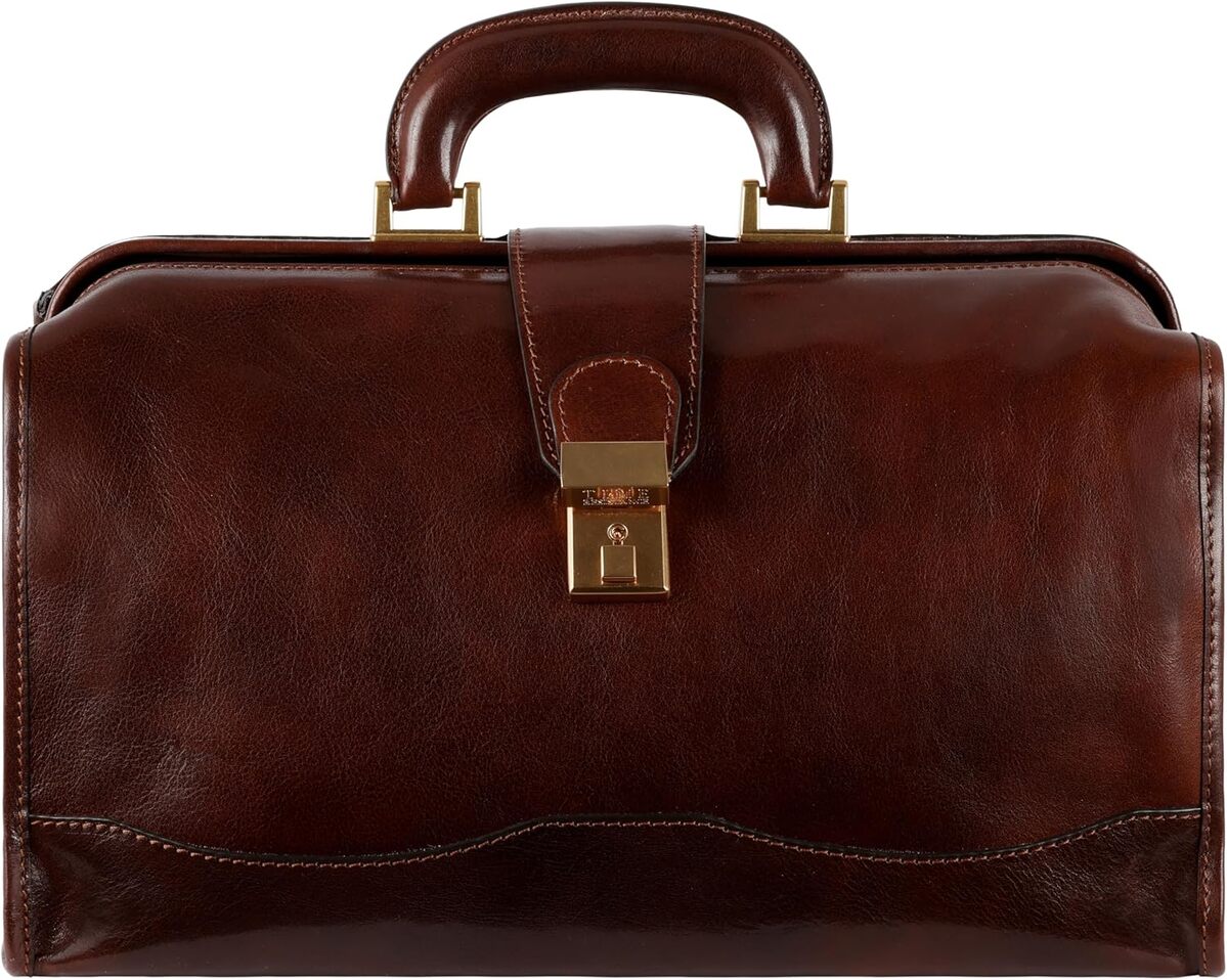 Avis : time resistance petit sac mรฉdical en cuir vintage marron foncรฉ