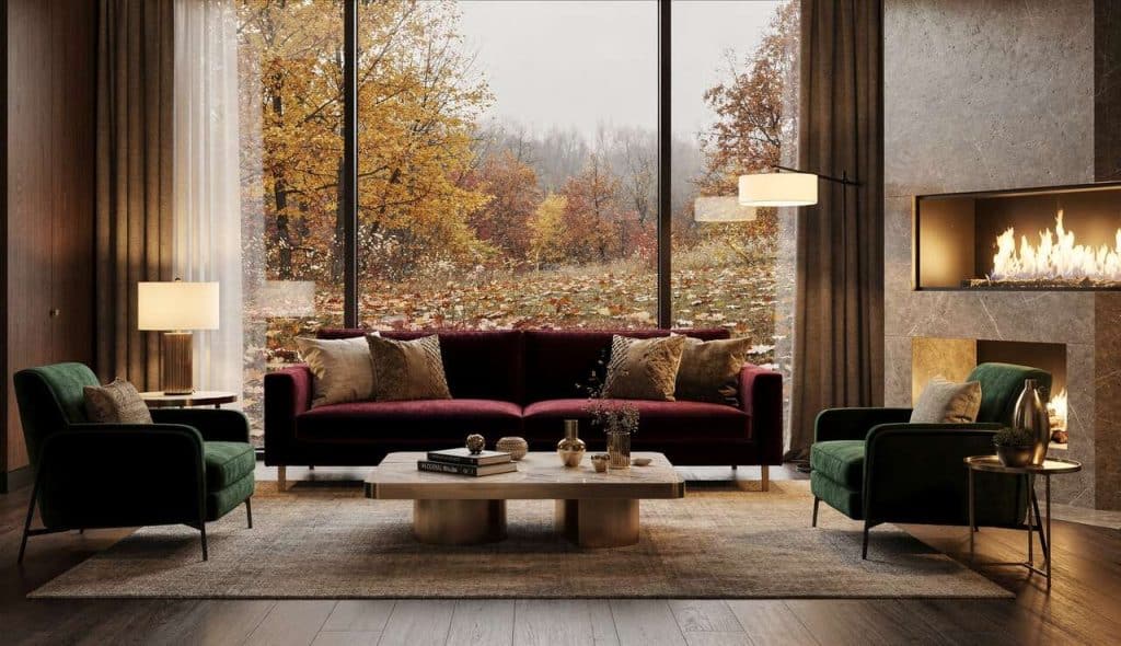 Couleurs tendance automne hiver 2026 dans l'immobilier de luxe
