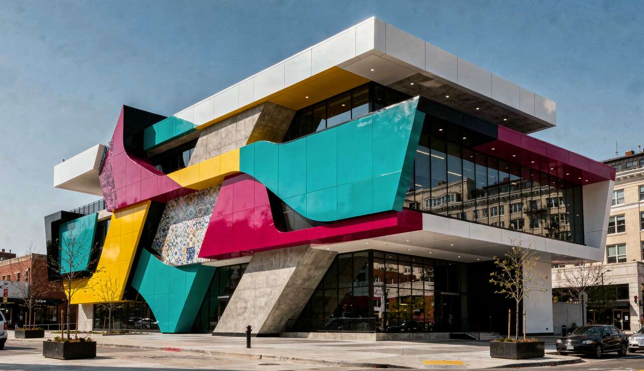 Exemples embl&eacute;matiques de luxe en architecture postmoderne