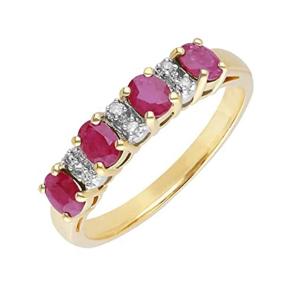 Avis sur la bague femme en or jaune et rubis 181R0619