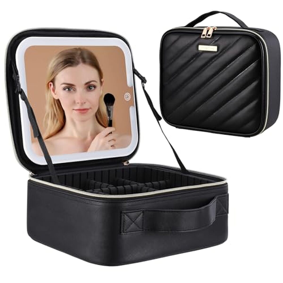 Test de la trousse de maquillage yehapp avec miroir LED : votre alliée voyage élégante