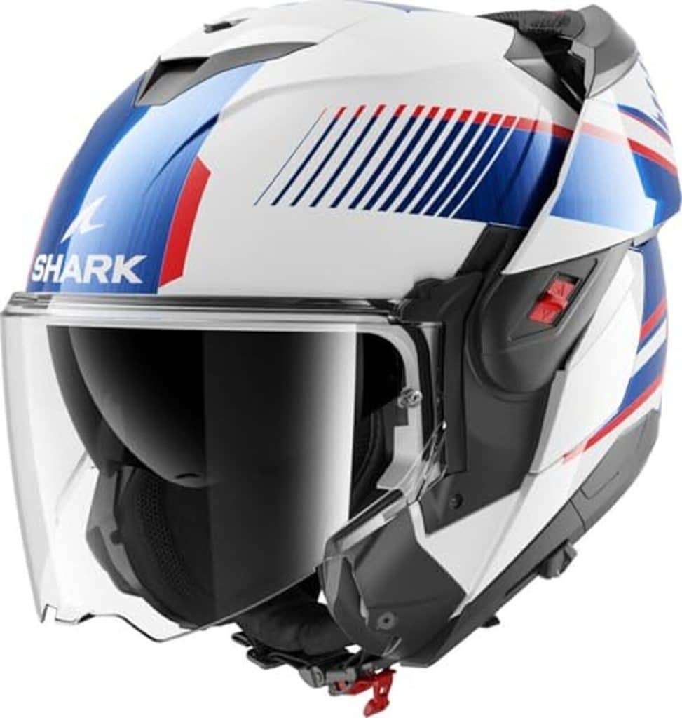 Test du casque moto SHARK OXO SIKTER blanc bleu
