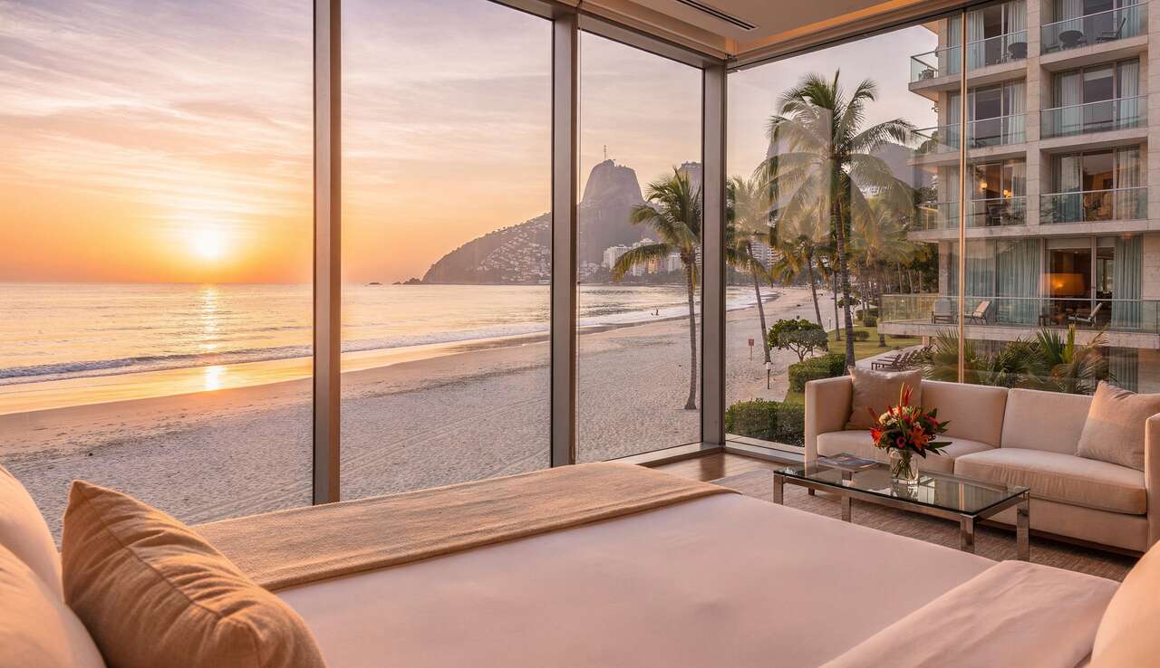 Relaxation au bord de la mer au grand hyatt rio de janeiro
