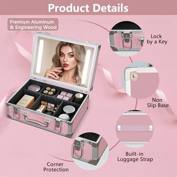 Découvrez notre avis sur la trousse de maquillage Cybergiant : un organiseur élégant avec miroir LED qui allie style et fonctionnalité pour un rangement optimal de vos produits de beauté.