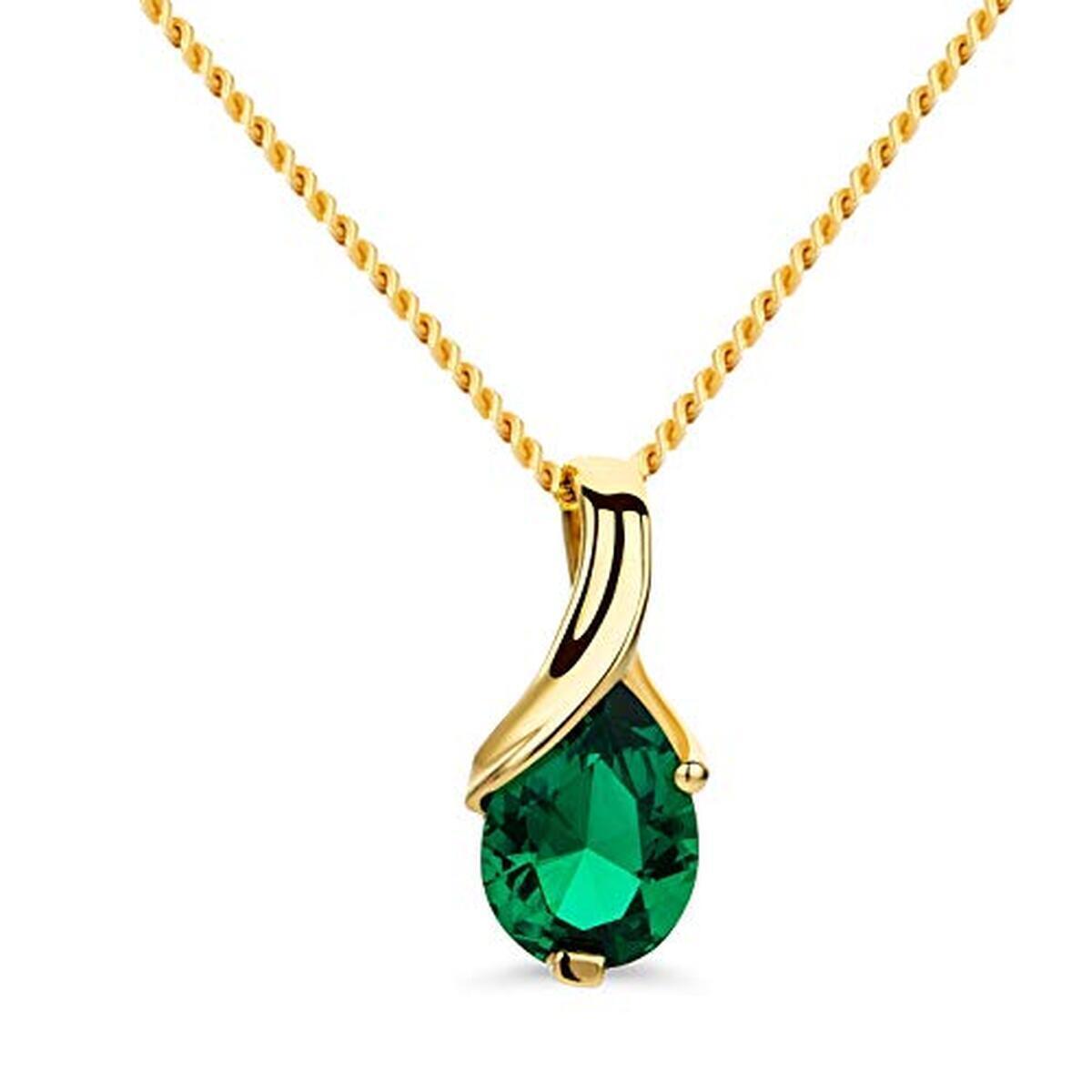 Avis : orovi collier poire émeraude 14 carats