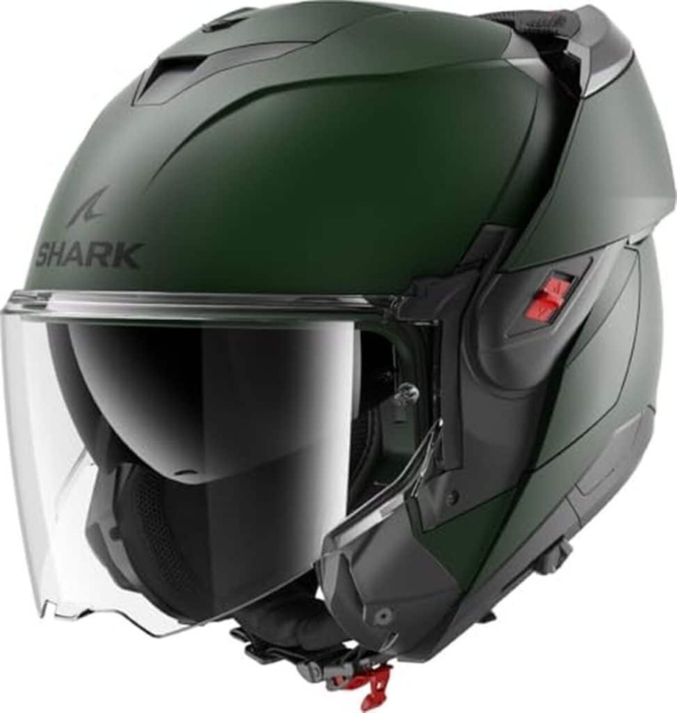 Test : casque modulable Shark OXO vert foncé