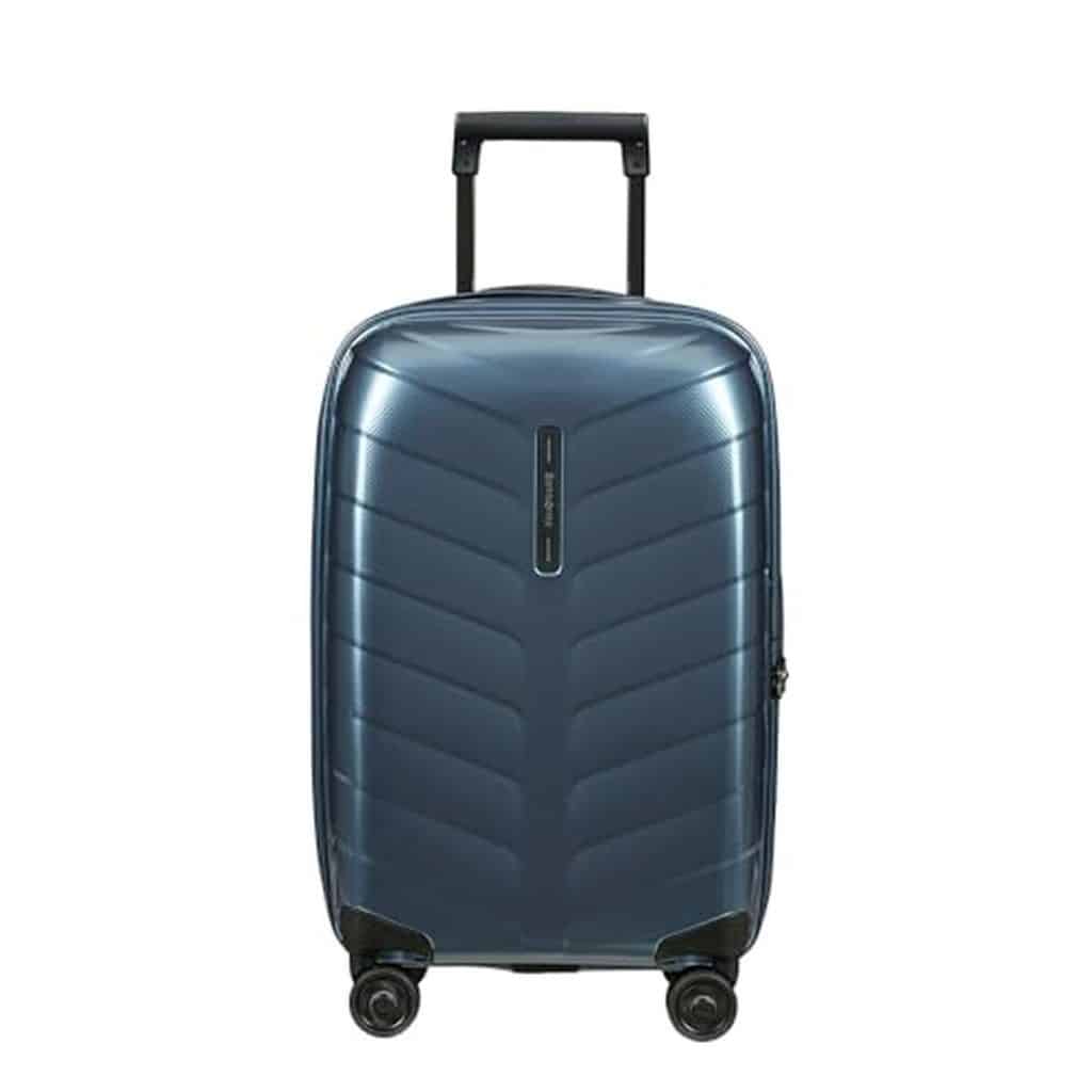Test Samsonite Attrix : bagage cabine extensible bleu acier