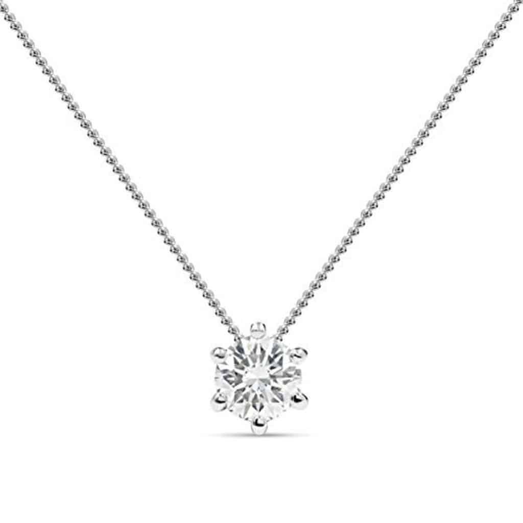 Avis : collier MIORE or blanc 14 carats et diamant solitaire