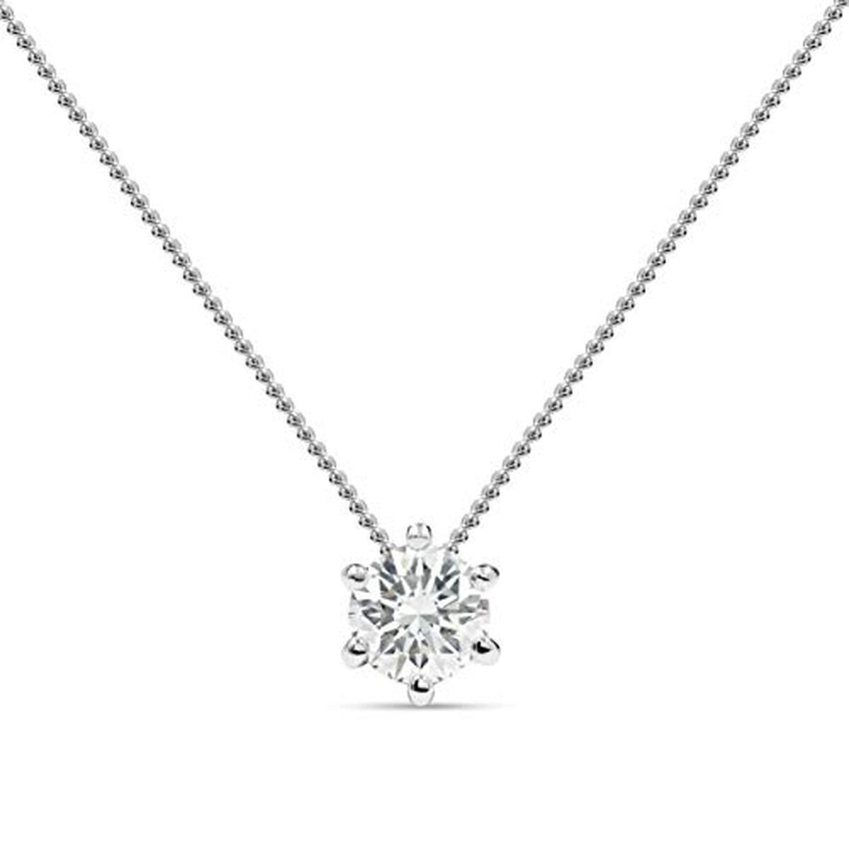 Avis : collier MIORE or blanc 14 carats et diamant solitaire