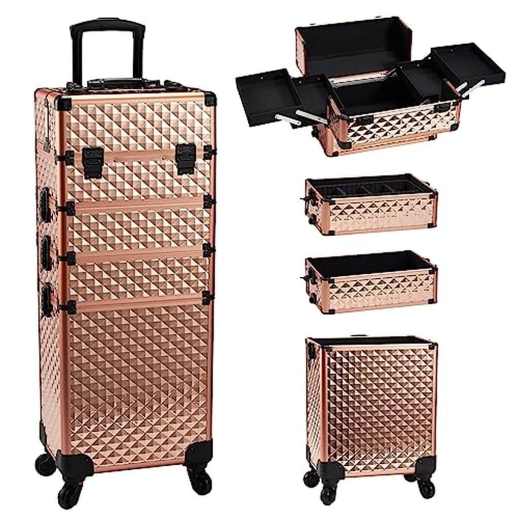 Test de la valise de maquillage Yueieoun 4 en 1 à roulettes