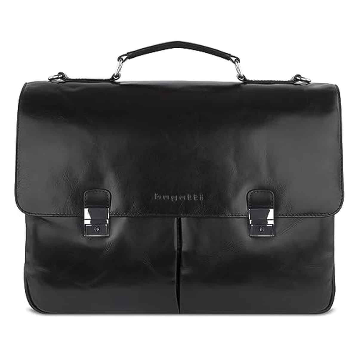 Test du porte-documents bugatti Romano en cuir RFID noir