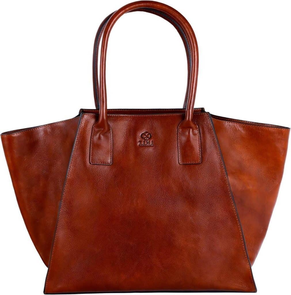 Avis : sac tote en cuir Time Resistance (marron cognac)