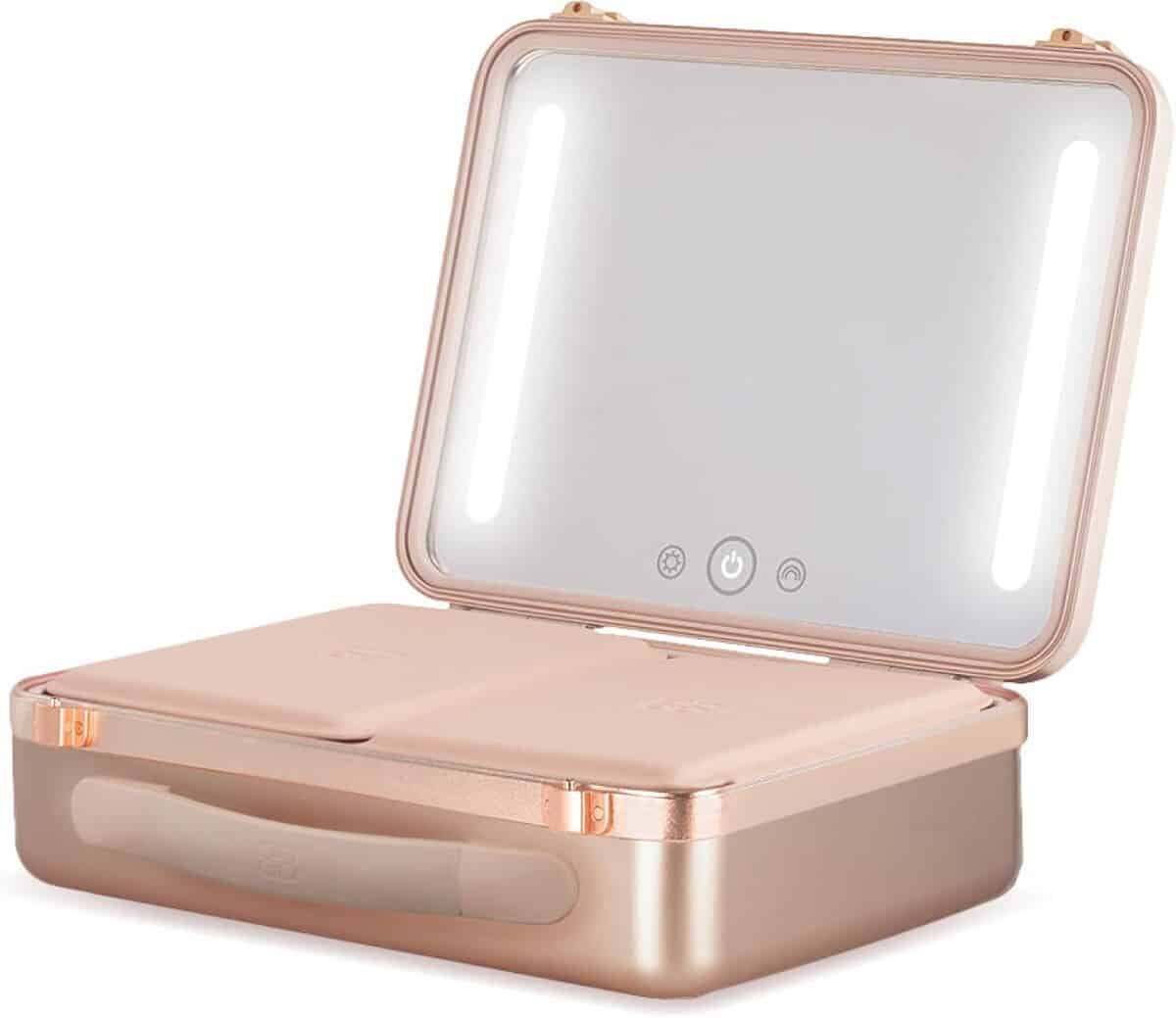 Avis sur la boîte Beautifect : l'élégance de la trousse or rose avec miroir lumineux
