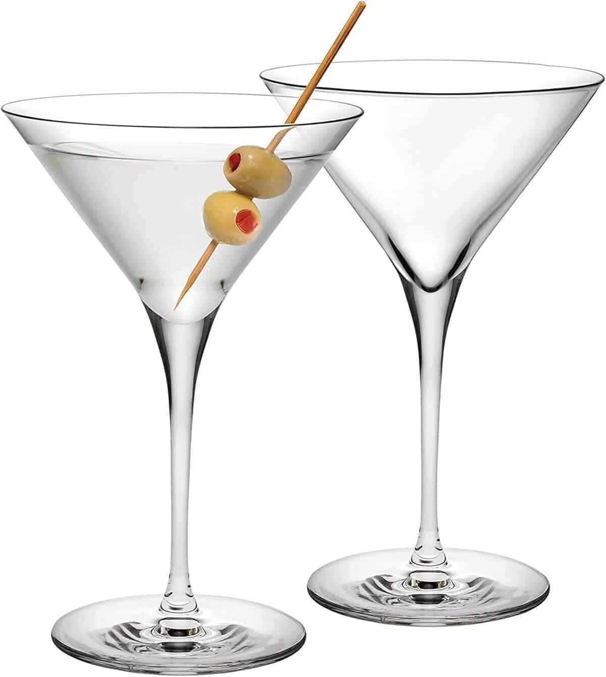 Avis sur le lot de verres à martini en cristal