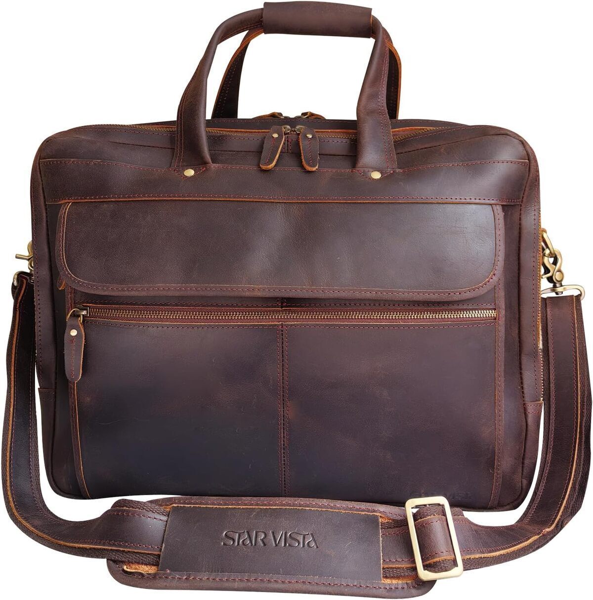 Test sac messager STAR VISTA Scala Pro en cuir XL 45, 7 cm