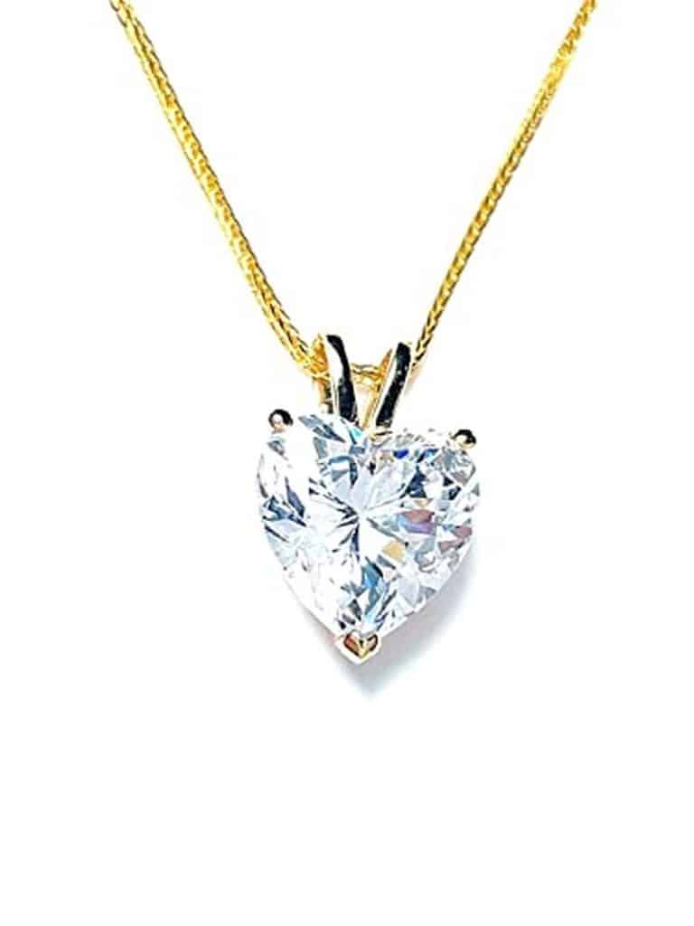 Avis collier cœur diamant 18K fait main