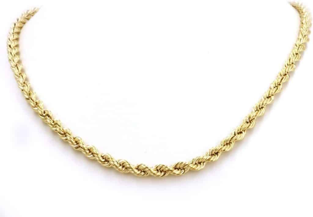 Avis sur la chaîne maille corde 18 carats Prins Jewels : élégance unisexe