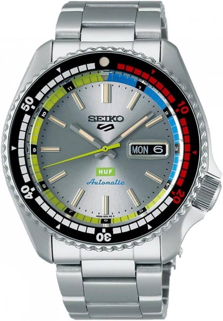 Avis sur la montre sport Seiko 5 SRPL33K1 : élégance multicolore
