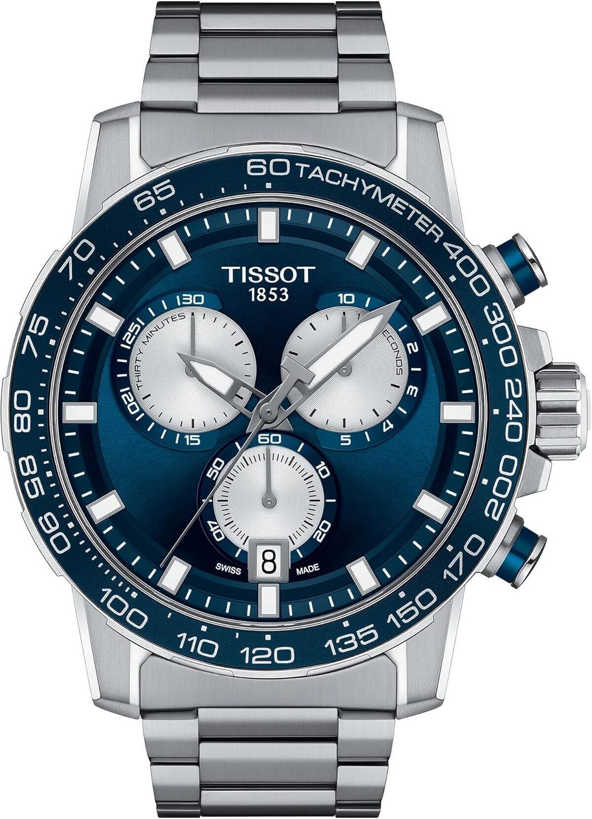 Avis sur la tissot supersport chrono pour hommes en acier bleu