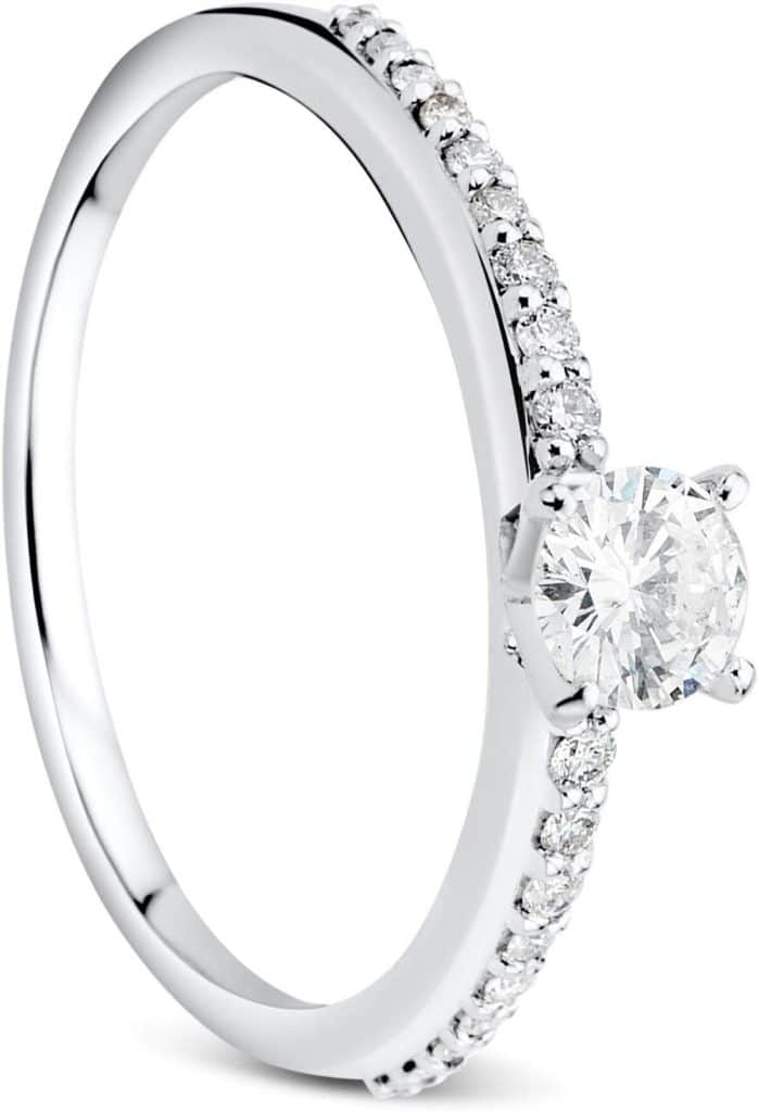 Avis : bijou femme Orovi 9 carats en or blanc avec diamant